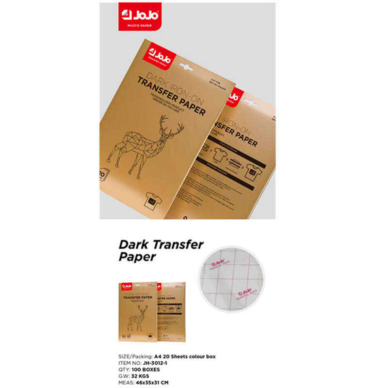 JH-3012-1 Papel de transferencia térmica de superficie lisa y colores vivos