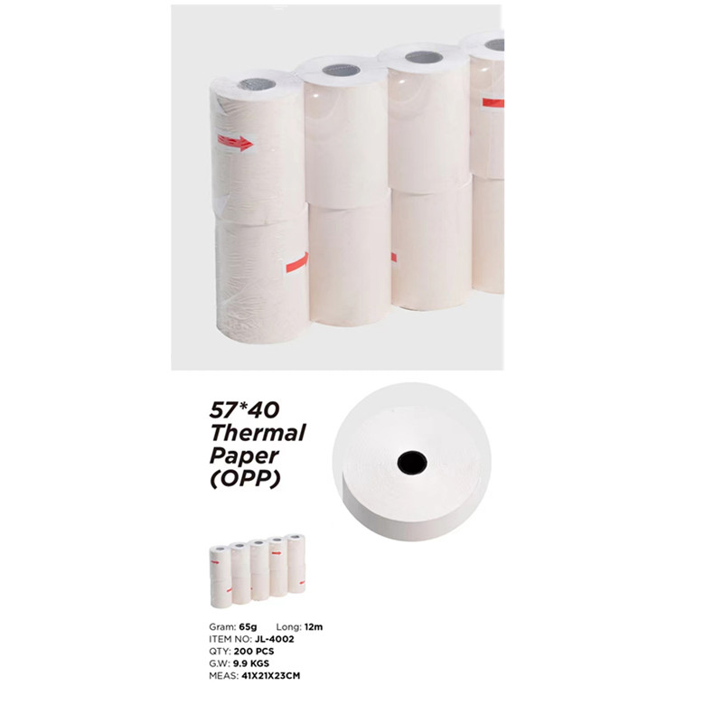 JL-4002 Papel térmico duradero y compatible de 57*40mm