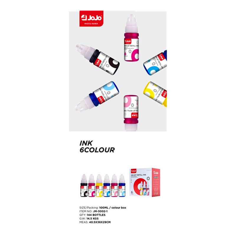 JM-3002-1 Tinta para impresora de 6 colores brillante, ecológica y de alto brillo
