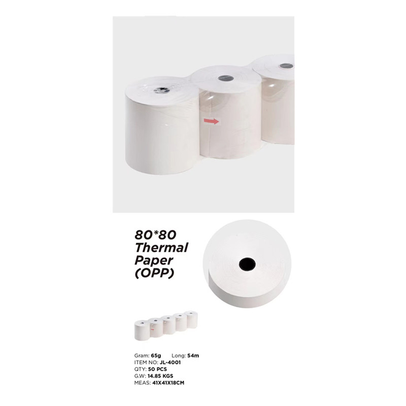 JL-4001 Papel térmico para notas de caja y toma de apuntes de 80*80mm